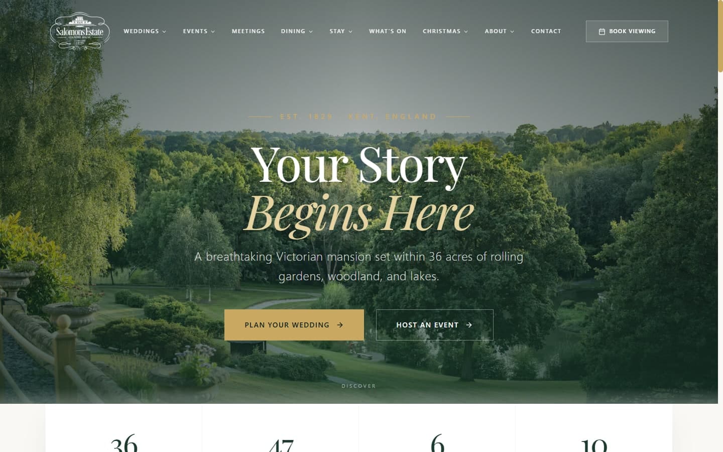 Salomons Estate website screenshot